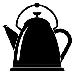 Kettle Silhouette Vector Illustration High-Quality Design Isolated on Transparent Background