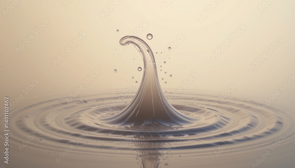 Aufkleber dynamic water droplet action serene background high-quality image nature setting close-up view fluid