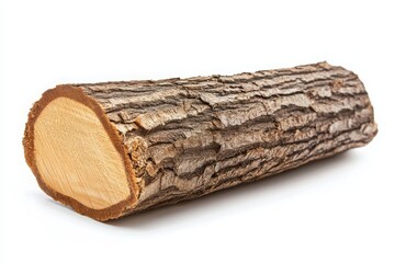 Drift wood isolated on white background with natural texture and weathered appearance