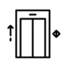 Elevator Doors with Direction Arrows Icon Design