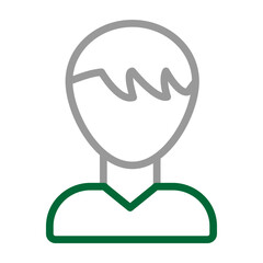 User Profile Vector Line Dark Green Grey Icon Design