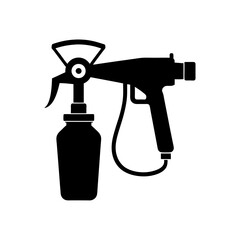  Paint sprayer silhouette vector illustration