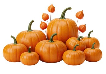 Autumn pumpkins arrangement harvest decoration october