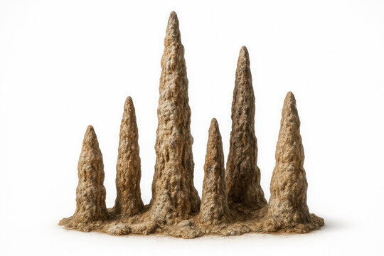 Towering Stalagmite Cluster Formed by Nature’s Slow Dripping Process Over Time