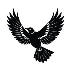 Fototapeta premium bluejay vector silhouette with wings spread