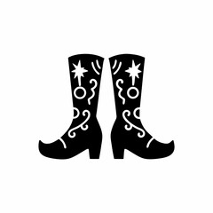 creative details Witch Boots Icon Vector Illustration