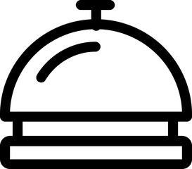Hotel Desk bell single vector line icon