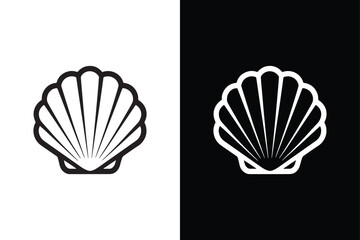Shell icon vector on White Background ,Vector Art Illustration on white background.