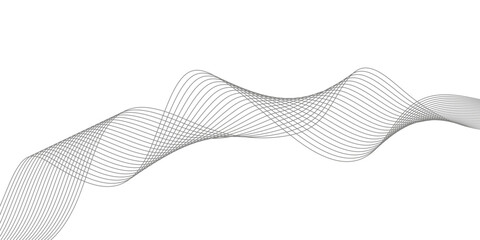 abstract Grey wave line background on white background.	