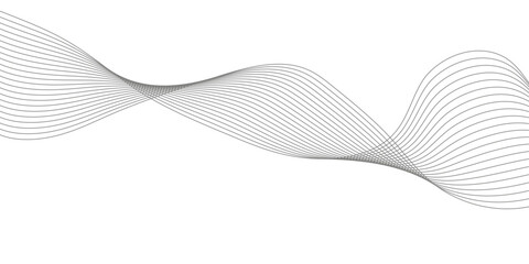 abstract Grey wave line background on white background.	