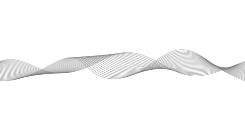 abstract Grey wave line background on white background.	