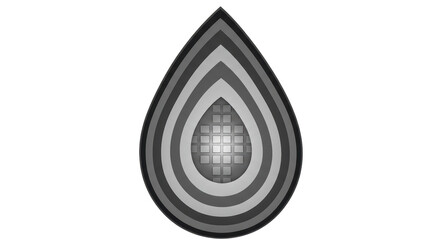 Isolated Abstract Water Drop