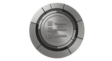 Isolated Metallic List Icon