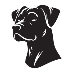 Vector silhouette of a  Labrador Retriever , Dog illustration, Dog art, Dog drawing, Pet Animal Silhouette