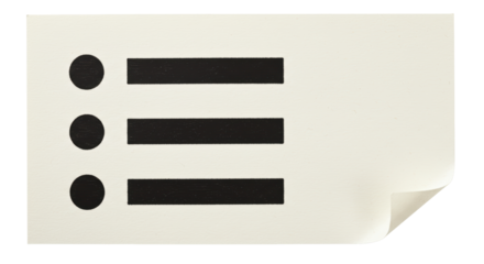 Isolated Bullet Points on Paper