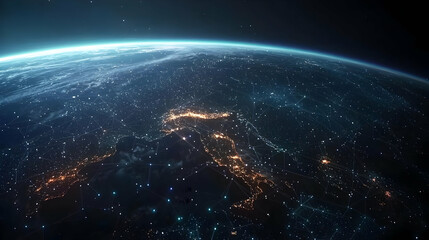 Fototapeta premium Earth At Night From Space