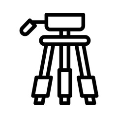 camera tripod line icon