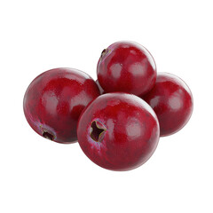 Fresh Red Cranberries Isolated on White Background for Culinary Uses