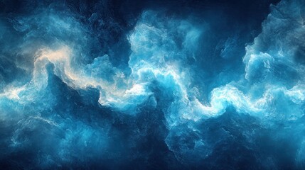 Obraz premium Abstract swirling clouds of blue and white