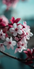 Obraz premium Blooming cherry blossom flowers in springtime beauty