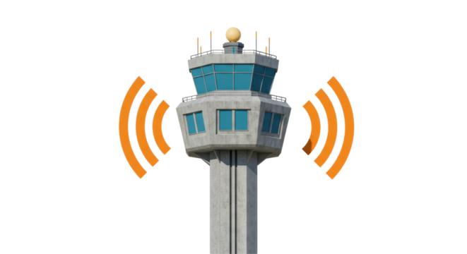 Isolated Airport Control Tower