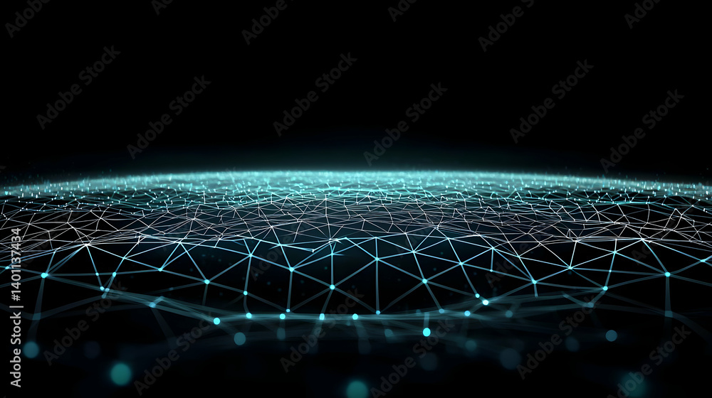 Poster abstract digital network global connection