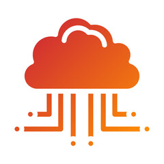 Vector Design Cloud Computing Icon Style