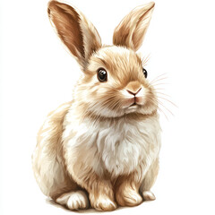 Fototapeta premium rabbit on white background