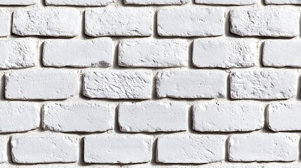 Obraz premium Elegant Textured White Brick Wall Background for Modern Interior Design and Architectural Visualization Projects.