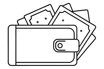 Wallet with Banknote Sophisticated Holder for Cash Bills