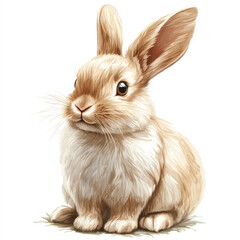 Fototapeta premium white rabbit on white background