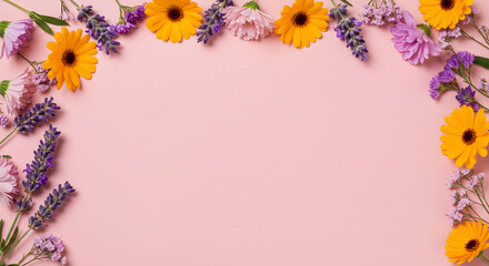 Colorful spring summer flower border | Flowers Border| Flower Background| Flower Flowers| Border...