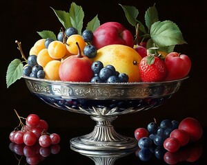 Still life fruit bowl