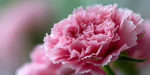Obraz premium Beautiful pink peony flower blooms in soft light