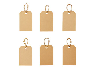 Set of cardboard hang tags