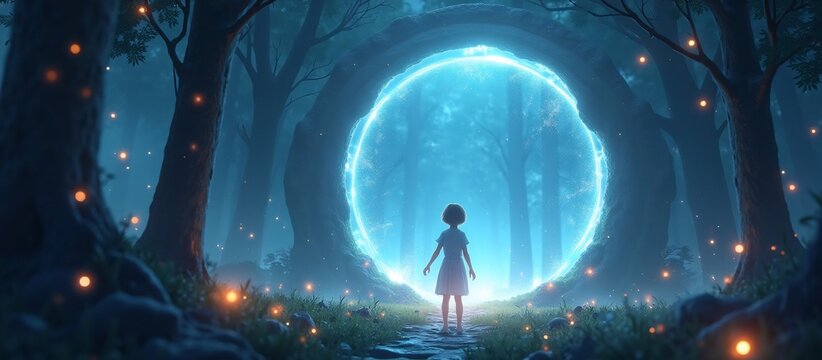 A child's fantasy of a magical moment— evoking wonder and childlike imagination, suitable for book covers, games, and inspirational content