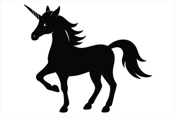 unicorn silhouette vector