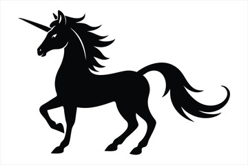 unicorn silhouette vector