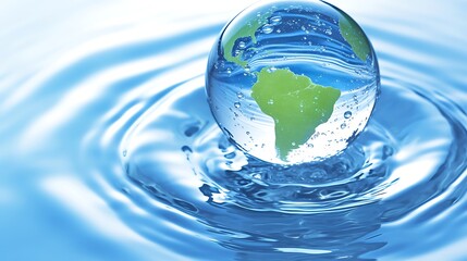 Earth in Water Ripples