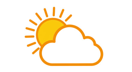 Isolated Sun and Cloud