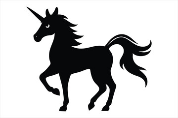 unicorn silhouette vector