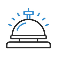 Room Service Tray with Food Cover Icon Design