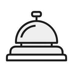 Obraz premium Room Service Tray with Food Cover Icon Design