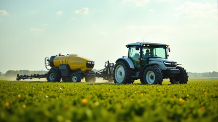 Fototapeta premium Modern Agricultural Machinery at Work