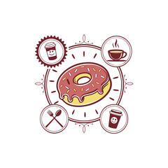 Donut Logo design vector 