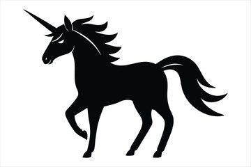 unicorn silhouette vector