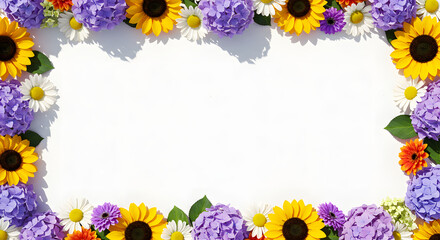 Fototapeta premium Flower Border| Flowers Border| Flower Background| Flower Flowers| Border Background| Mothers Day Background