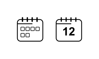 365 Calendar Icon Set | Daily Planner, Date, Schedule & Time Management Icons

