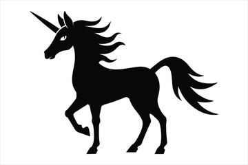 unicorn silhouette vector