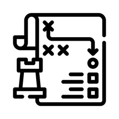 strategy line icon